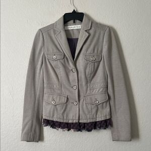Anthropologie Daughters Of The Liberation Salute To Ruffles Blazer Size 4
